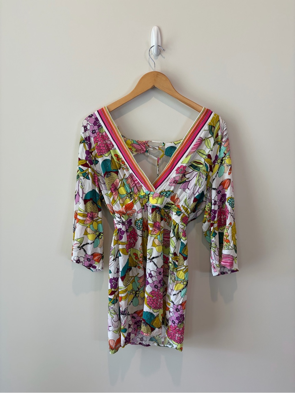 Trina Turk Floral V-Neck Dress
